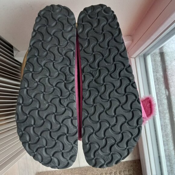 Birkenstock Arizona Pink Shearling Suede Sandals Size 39 US 8 - 8.5 - Picture 10 of 16